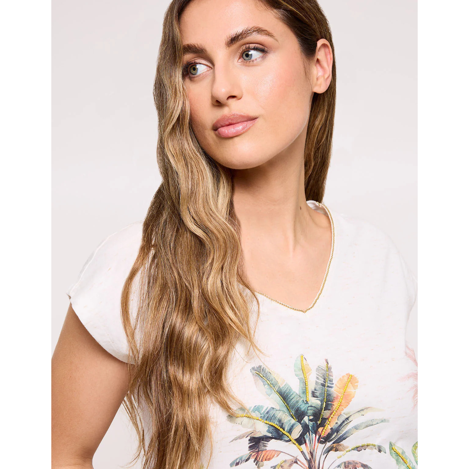 Camiseta Manga Corta Beige - Elarka