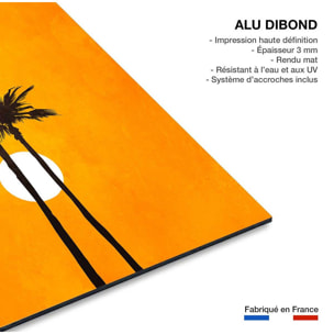 Tableau scandinave Sunset palm Tableau alu Dibond