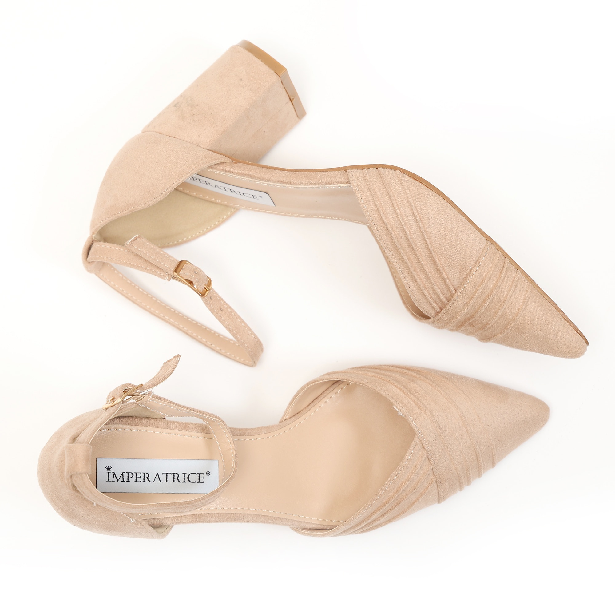 Sandali in simil pelle con tacco comodo quadrato