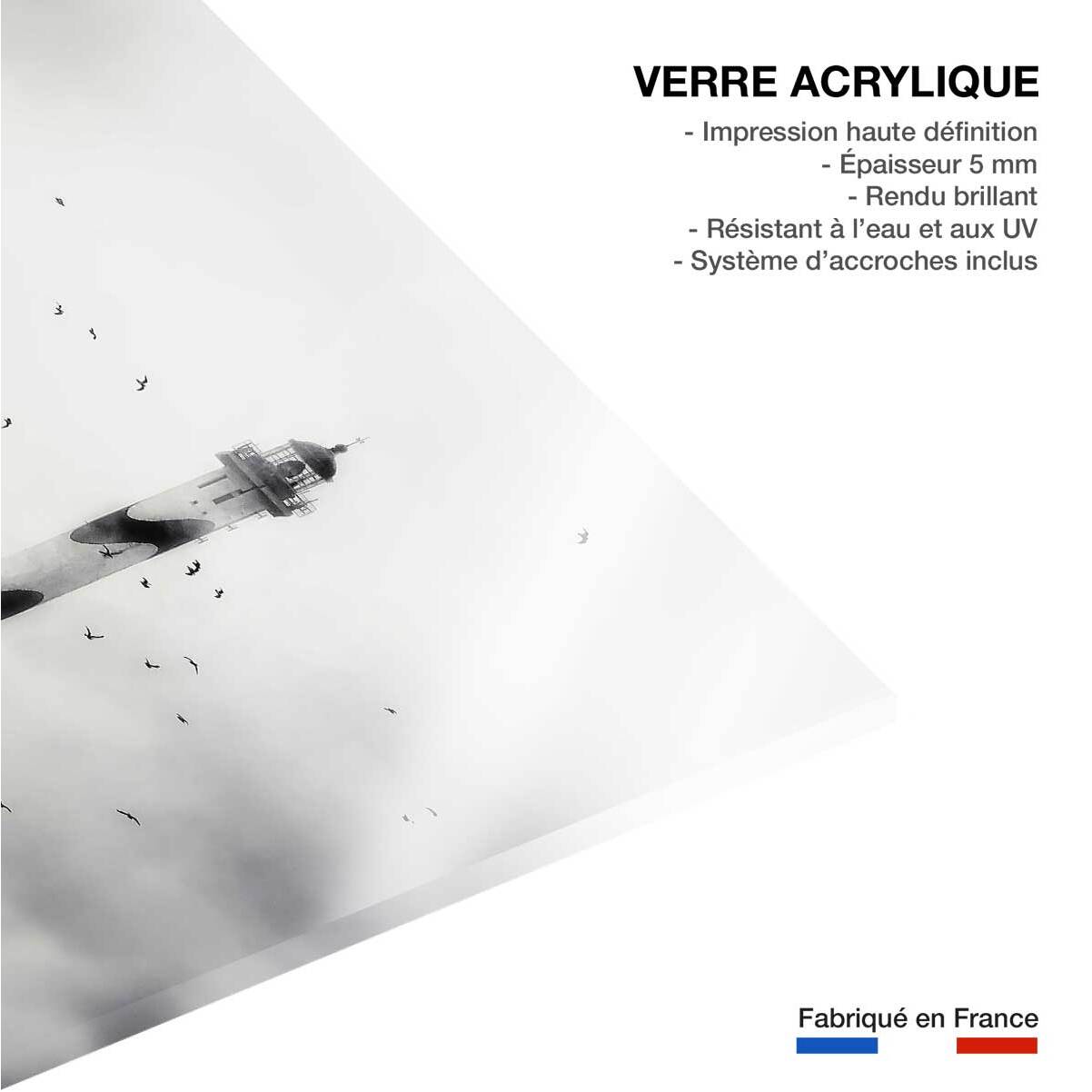 Tableau phare dans le brouillard Tableau plexiglas