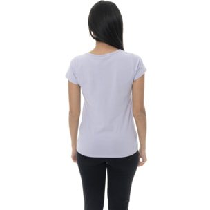 Camiseta de mujer con logo lateral de corazón Leone Basic