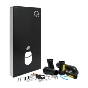 Glass pack WC bâti-support avec plaque de commande + WC suspendu Ceramia sans bride avec abattant SoftClose (STGLBCEPXBMT01-FR)