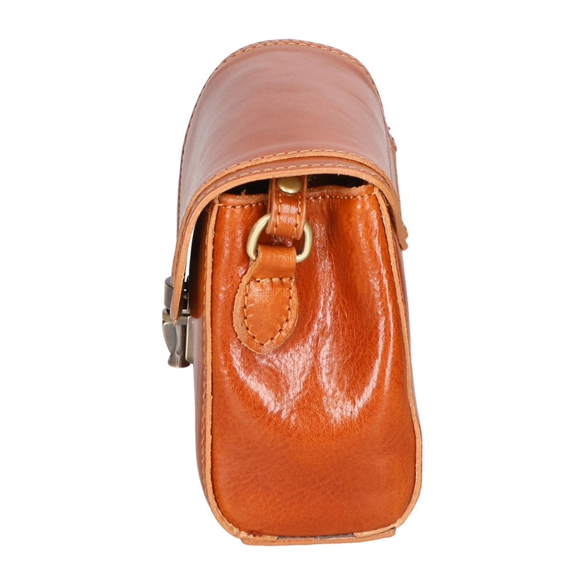 Borsa a tracolla da donna Made in Italy - Modello Faye - 100% pelle - 18.0 x 13.0 x 5.0 cm