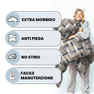 TRAPUNTA INVERNALE BASIC, 200gr, Doubleface, Microfibra, Made in Italy - PENNELLATE