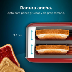 Cecotec Grille-pain vertical Toastin' time 1500 Red