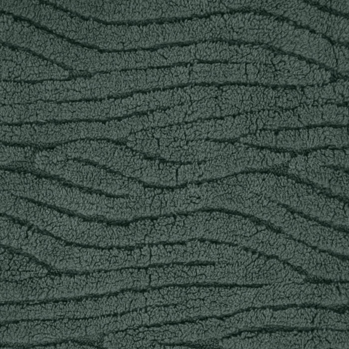 Plaid doux à vaguelettes - Vert foncé