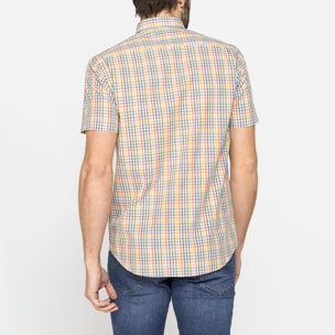 CAMICIA A MANICA CORTA IN COTONE CON FANTASIA