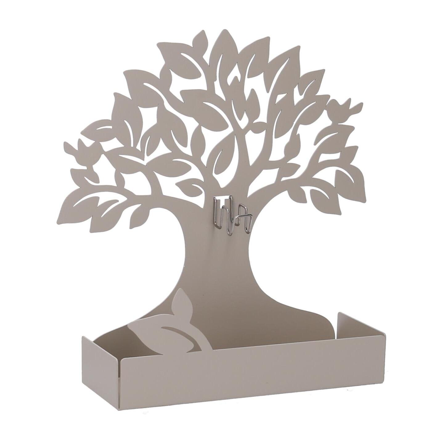 Portazampirone in metallo albero tortora cm17x5h17,5