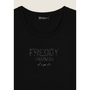 T-shirt raglan con inserto geometrico