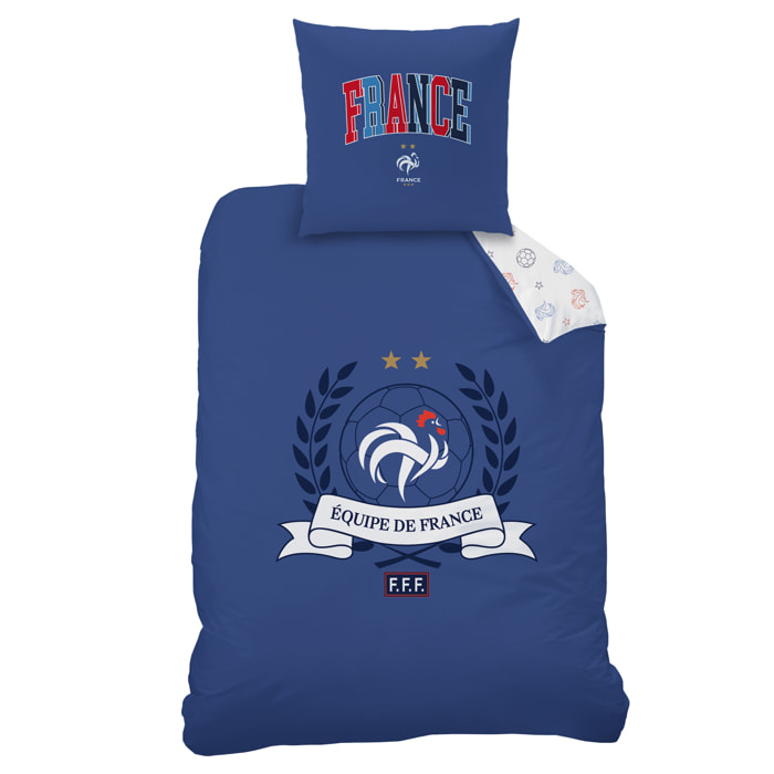 Parure de lit imprimée 100% Coton, FFF CAMPUS