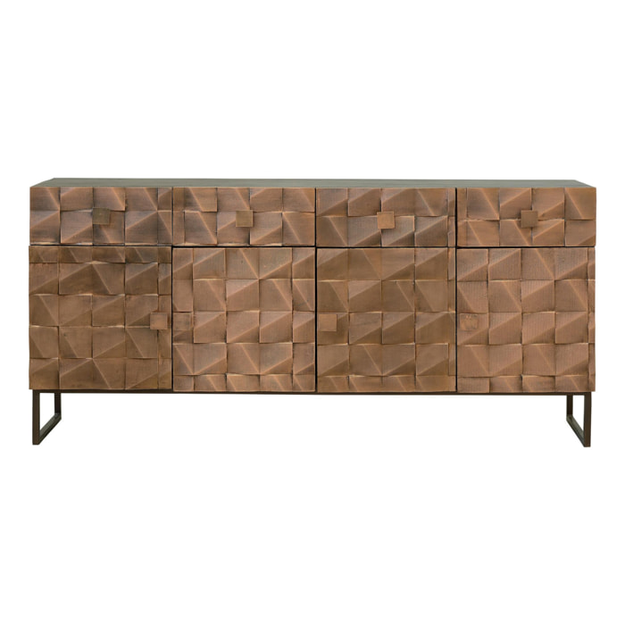 Aparador de Madera de Mango Estilo Rústico Moderno