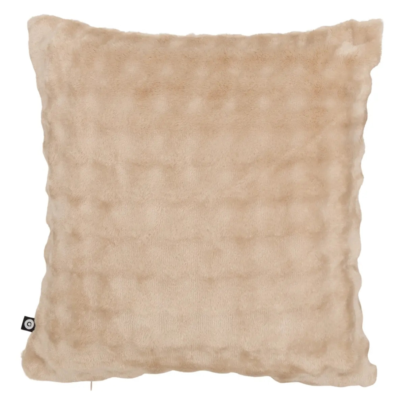 Coussin Zephy carré 40x40cm effet fausse fourrure beige