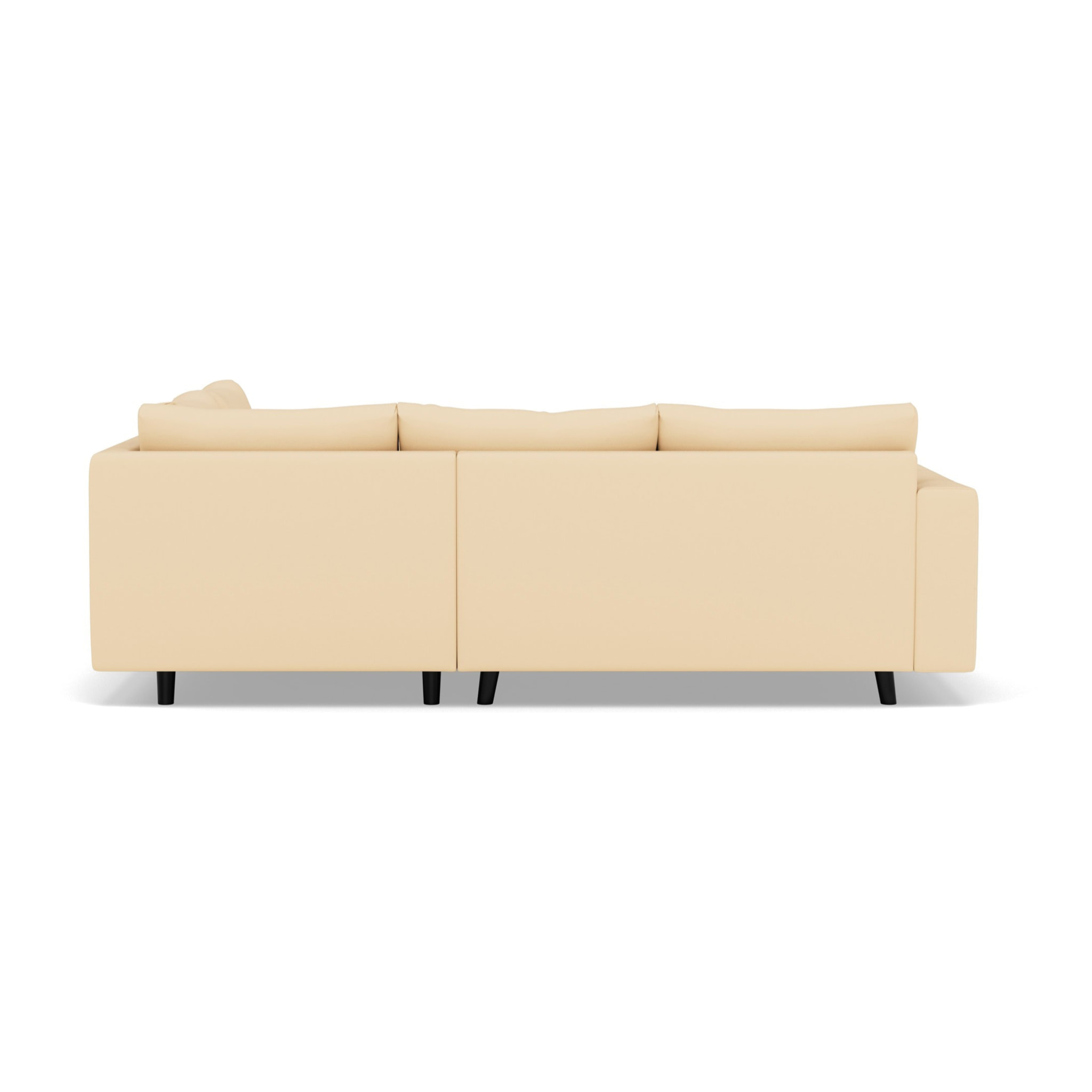 Rune - canapé d'angle droit 4 places en simili - Beige