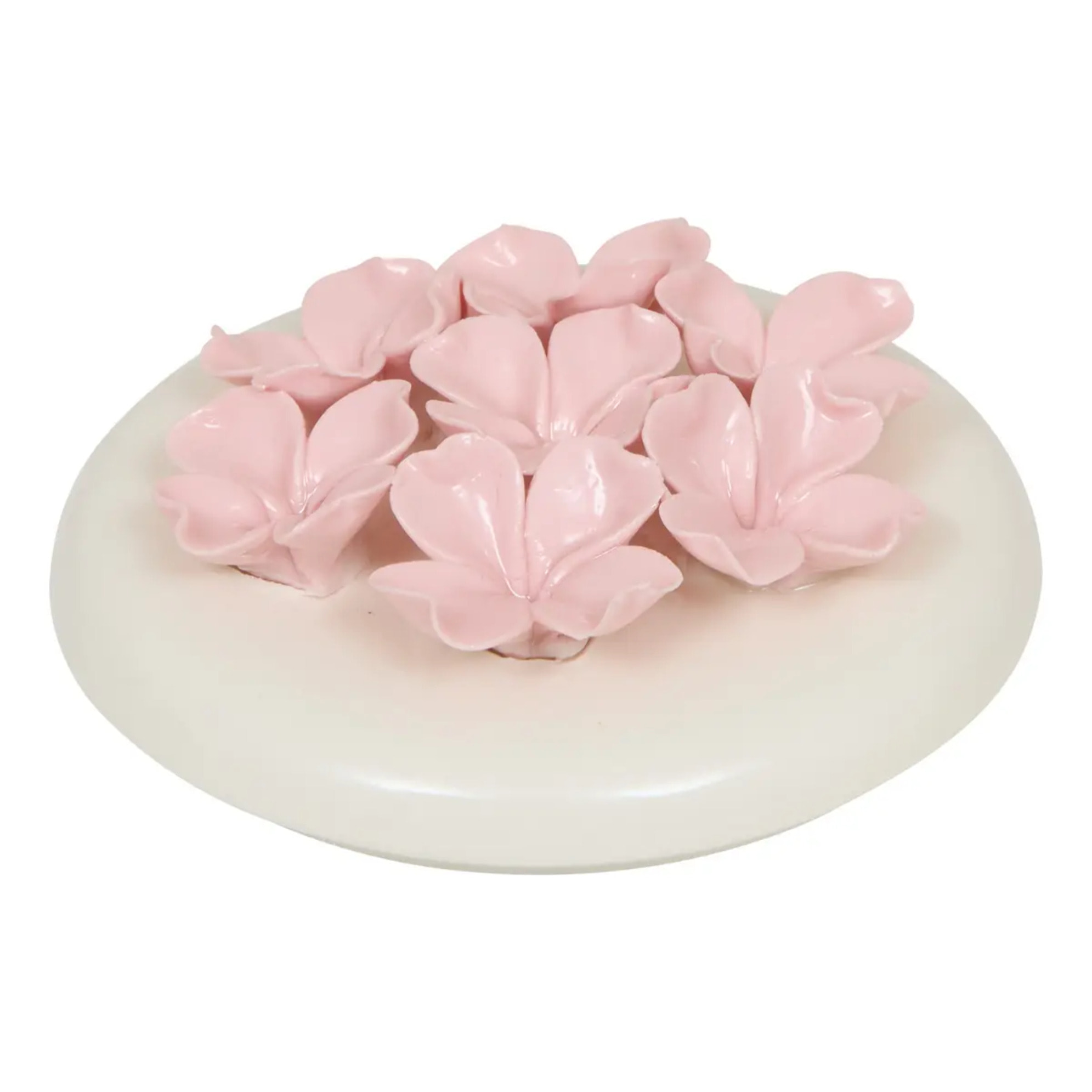 Boîte déco Fleur de rose D11cm en céramique