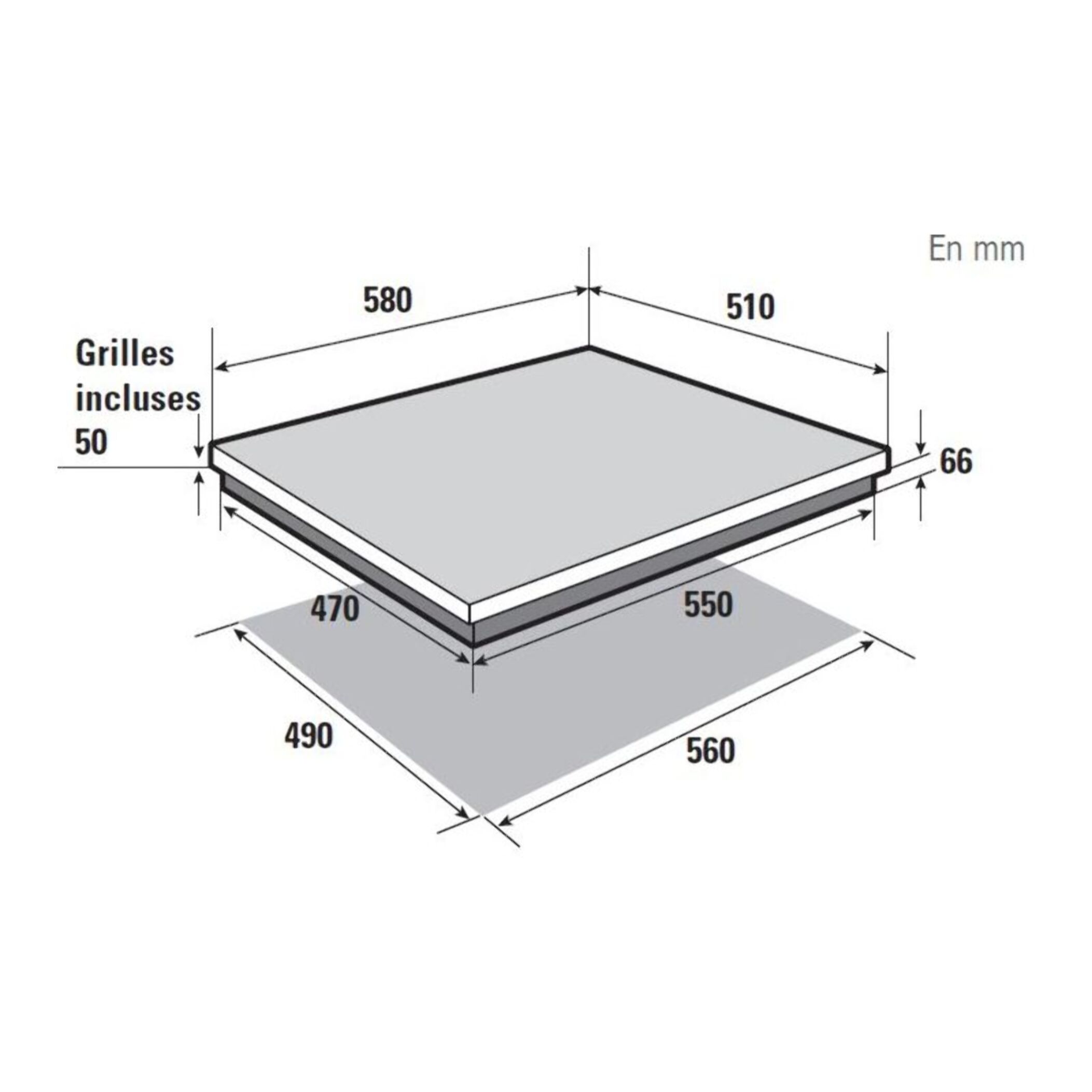 Plaque mixte induction gaz BRANDT BPI6413BM