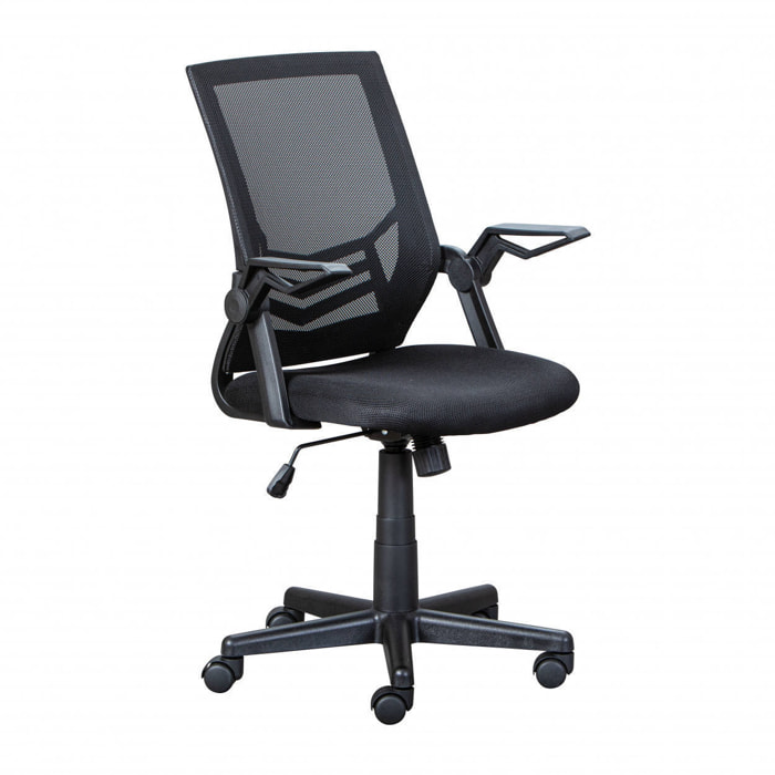 Sedia da ufficio regolabile in altezza, 59.5 x 57 x 90, Nero