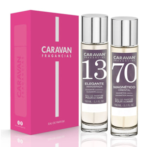 Caravan fragancias - caja de regalo con 2 perfumes: nº13 y nº7 de 150 ml, para hombre