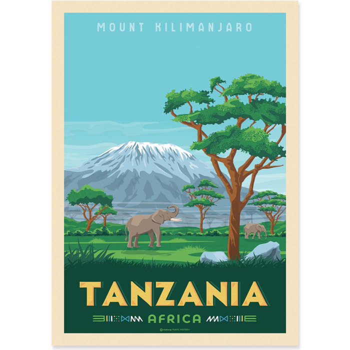 Affiche - Tanzania - Olahoop Travel Posters