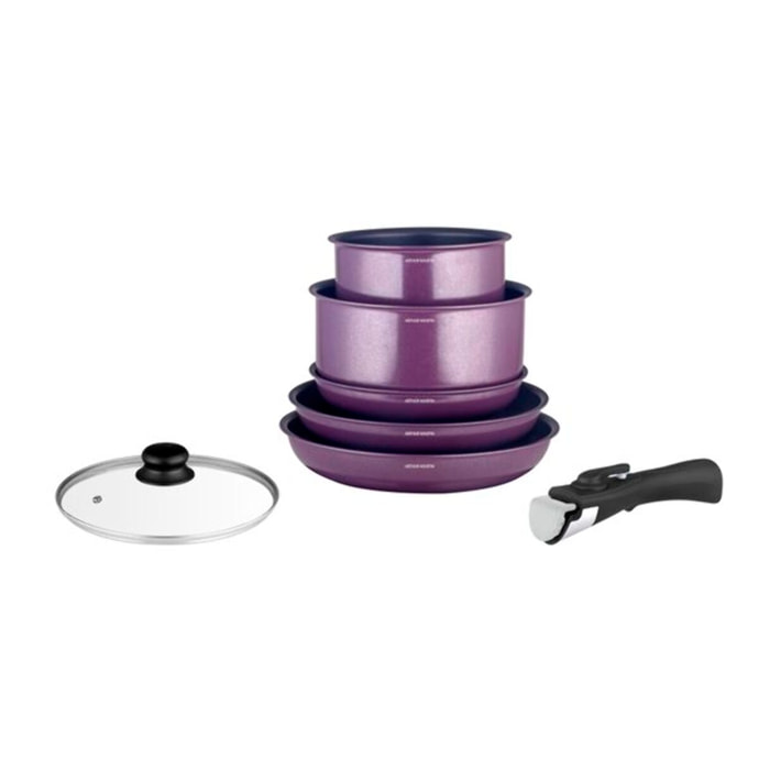 Batterie amovible 7 pièces prune