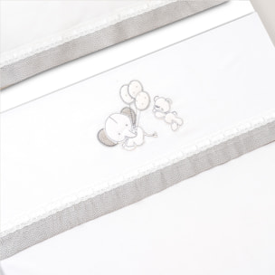 Triptico Minicuna Pasacinta Oso Elefante Globos Bco/Gris