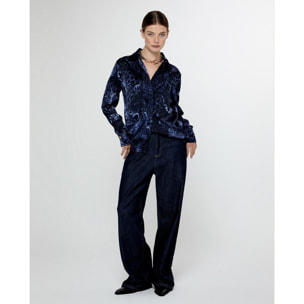 Camicia dritta con logo