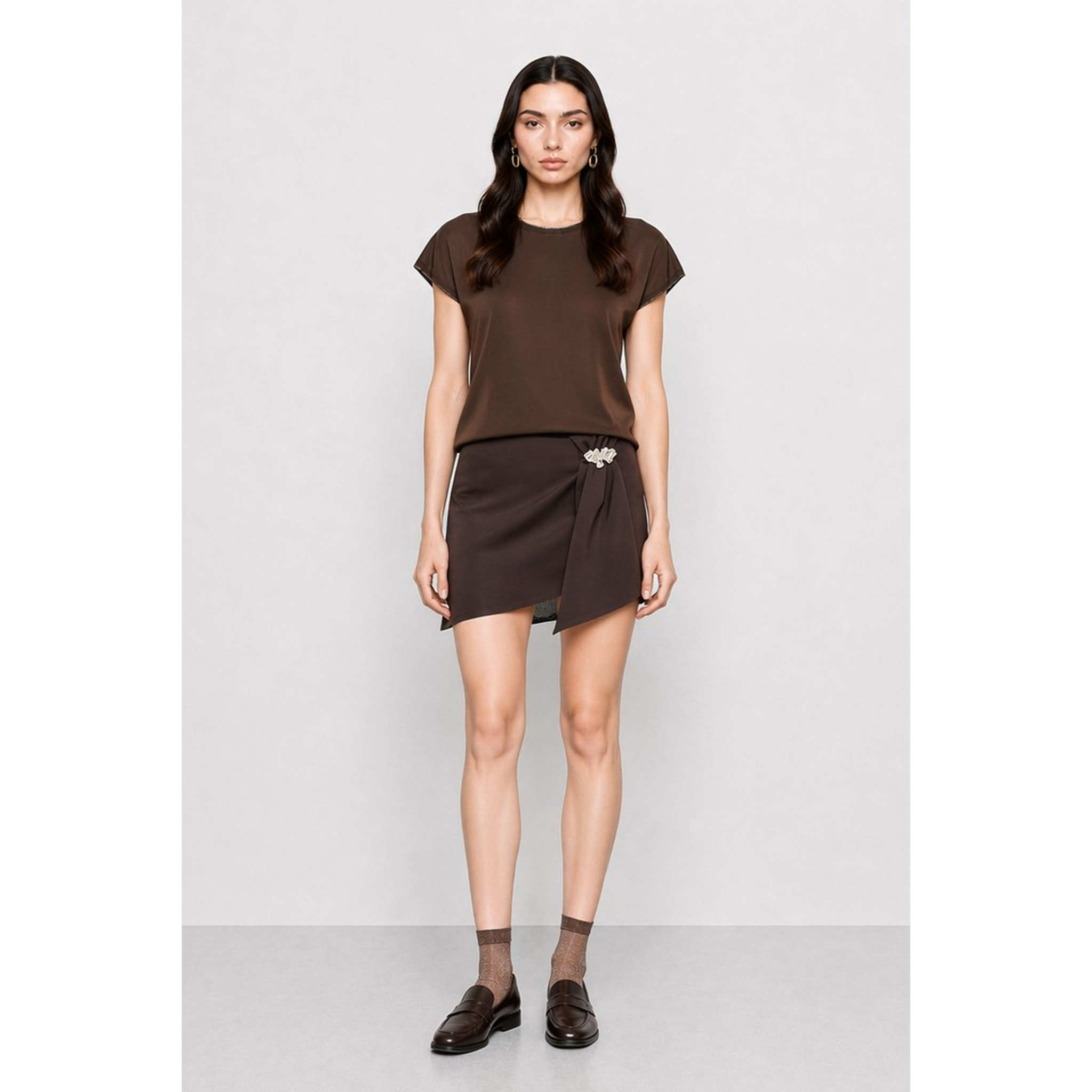 Kocca - T-shirt da donna in viscosa con girocollo e maniche corte Donna