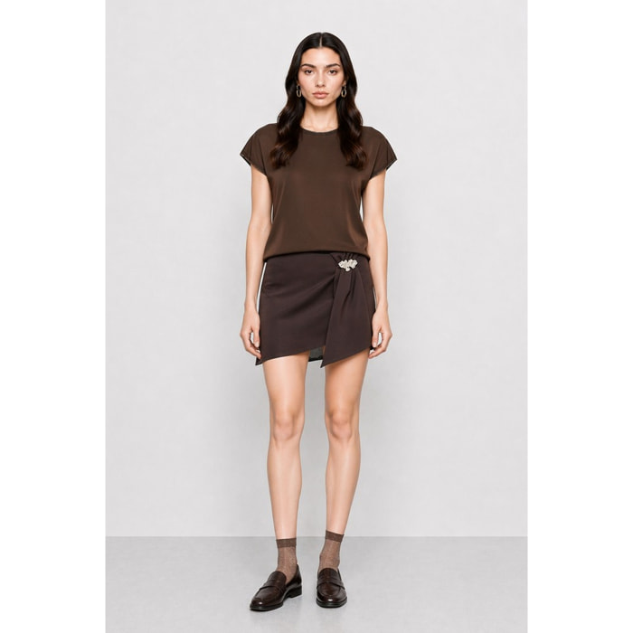 Kocca - T-shirt da donna in viscosa con girocollo e maniche corte Donna