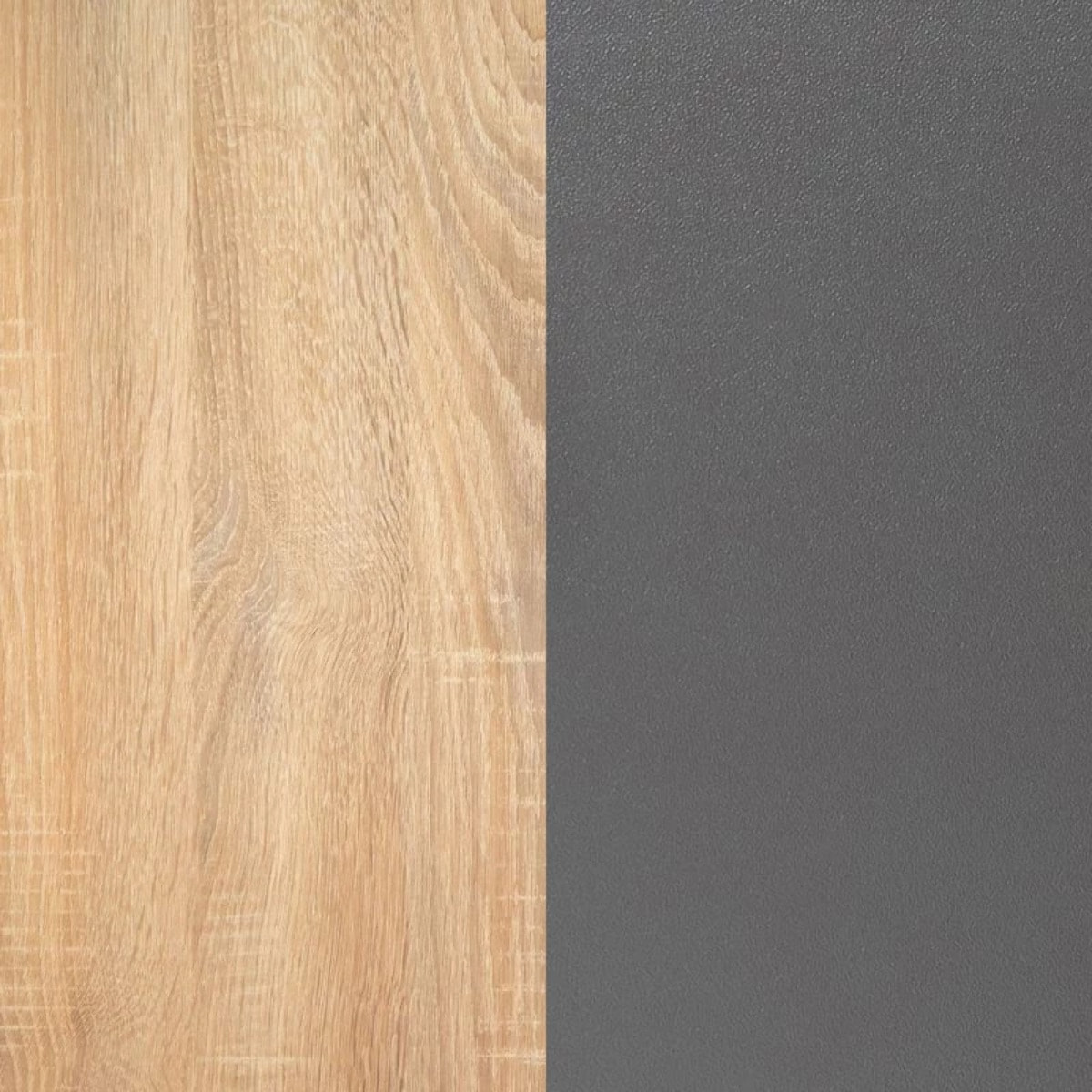 Mesa de comedor Naya en roble canadian y grafito 140X80 cm Roble Canadian - Grafito