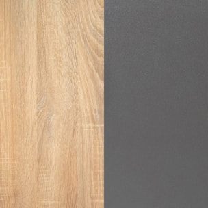 Mesa de comedor Naya en roble canadian y grafito 140X80 cm Roble Canadian - Grafito