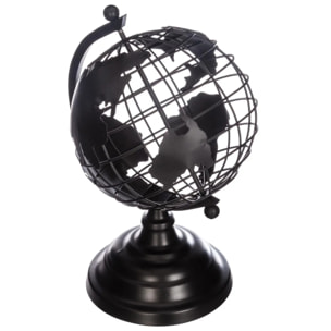 Globe - métal - noir - H28 cm