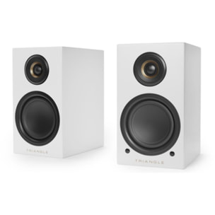 Enceinte bibliothèque active TRIANGLE LN01A ELARA BLANC MAT X2