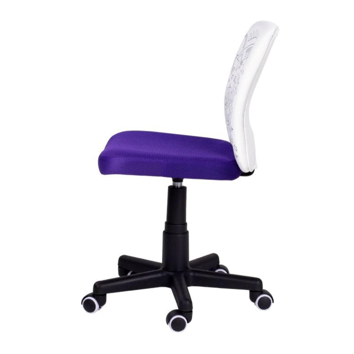 Silla de estudio infantil Píntame Morado - Blanco