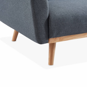 Canapé convertible design en tissu - Oskar - 2 - 3 places scandinave droit avec pieds bois