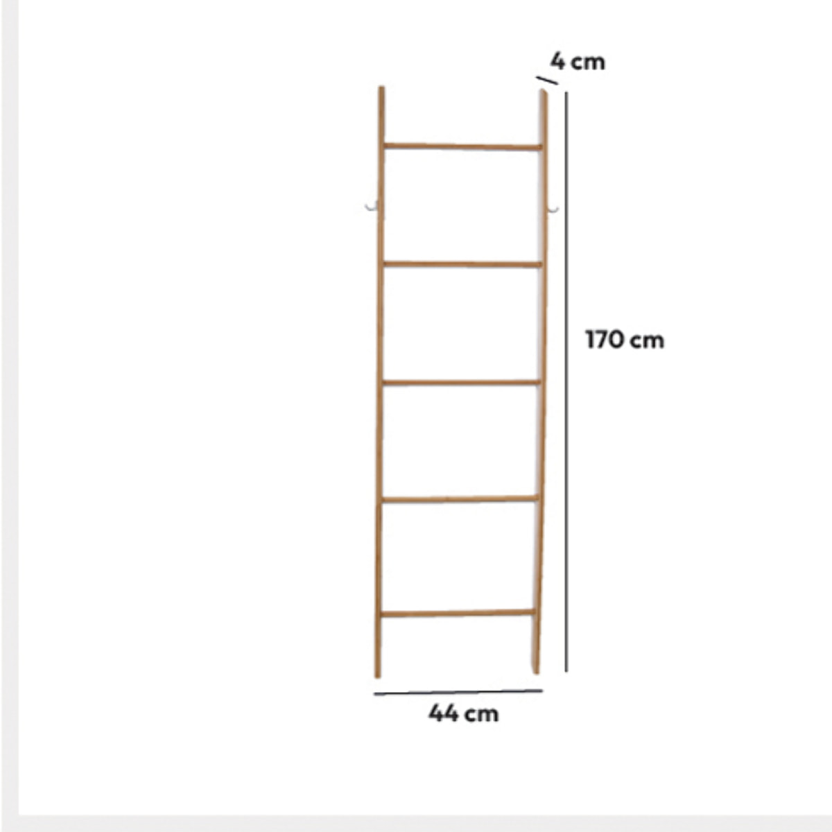 Échelle porte-serviette 5 niveaux Bambou