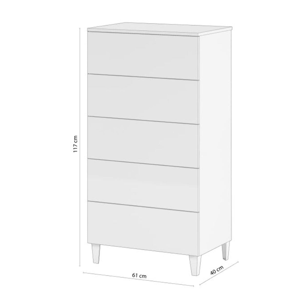 Cómoda chifonier Plex Blanco