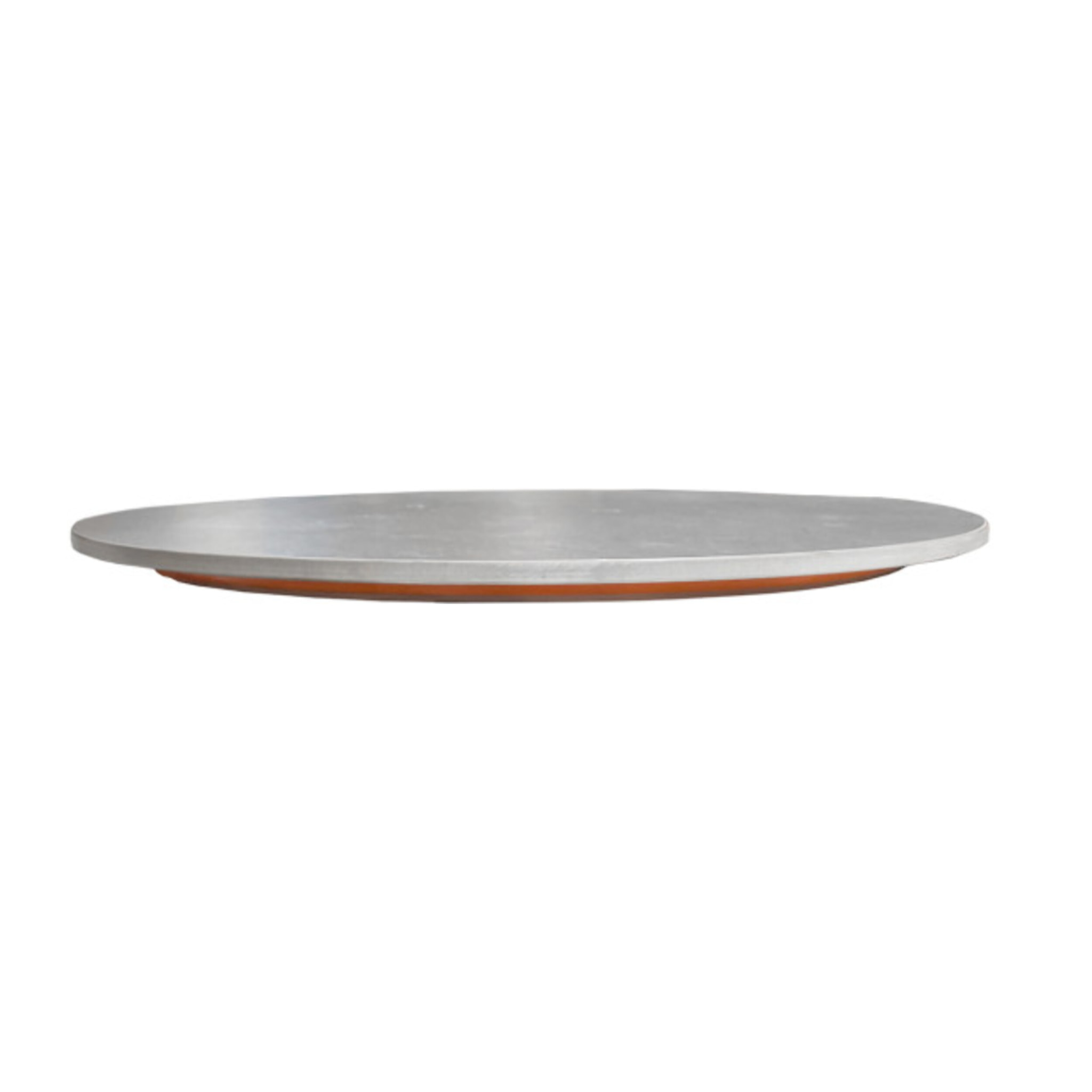 Plateau rotatif tournant 360° D. 55 cm céramique gris effet clair marbré - LAZY
