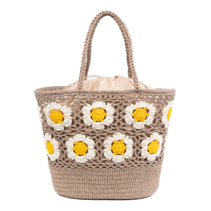 Belbo Bolso de hombro Mujer. Fabricaco en algodón tejido artesanal a mano.