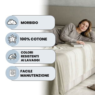 LENZUOLO SOPRA MAX COLOR, 100% Cotone, Tinta Unita, Made in Italy - TORTORA