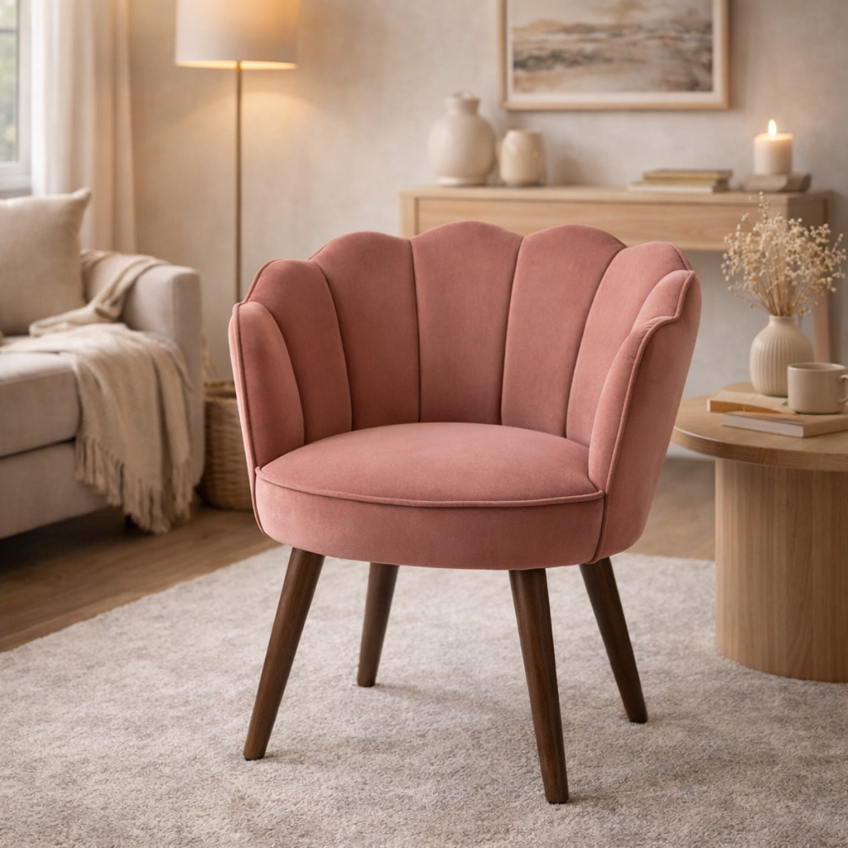 Fauteuil coquillage – Assise confortable – Esprit cosy