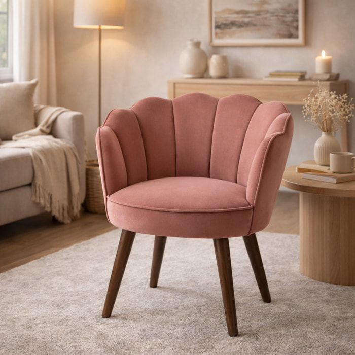 Fauteuil coquillage – Assise confortable – Esprit cosy