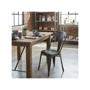 Chaise industrielle vintage en métal empilable – STEAL