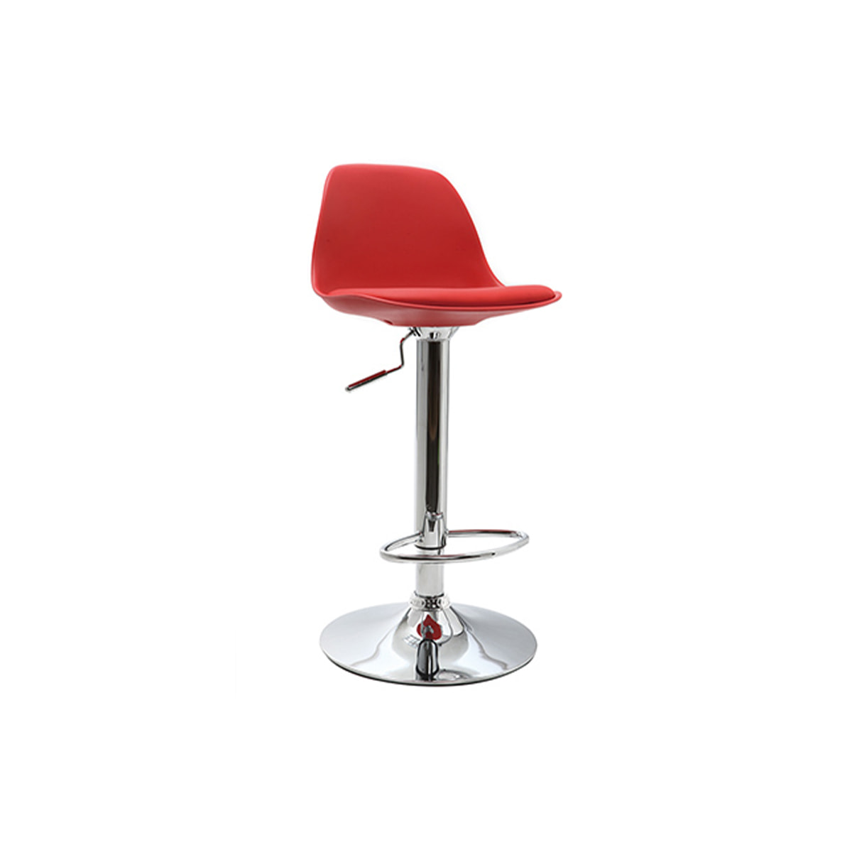 Tabourets de bar design rouges (lot de 2) STEEVY