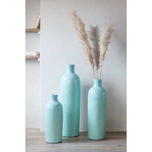 J-Line vase Justine - ciment - bleu - medium