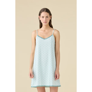 Camicia da notte donna estiva in cotone articolo romantic. Noidinotte