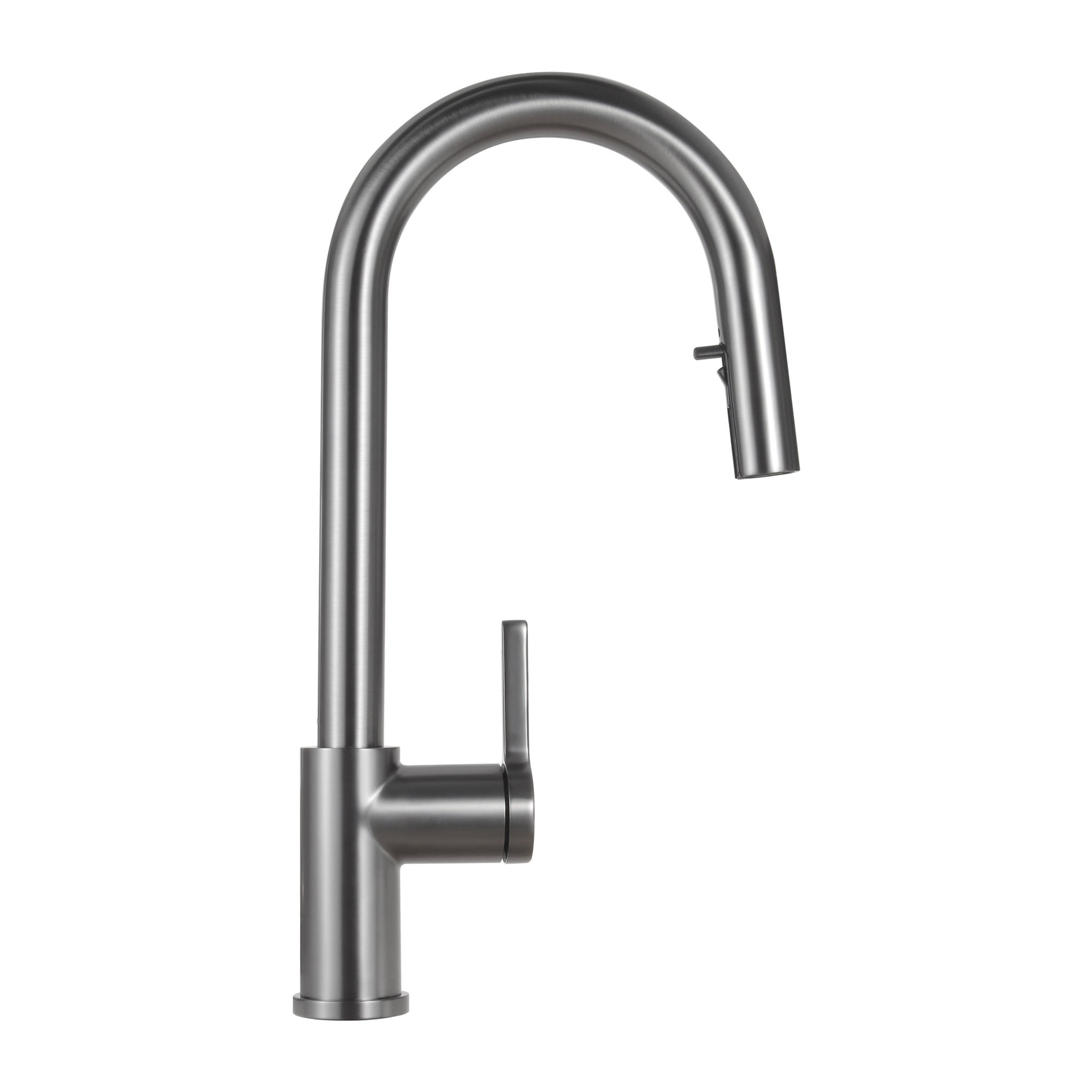 Timeless mitigeur d'évier à levier en acier inoxydable avec douchette extractible, monotrou, gun metal brossé (TMLKF285BGM)