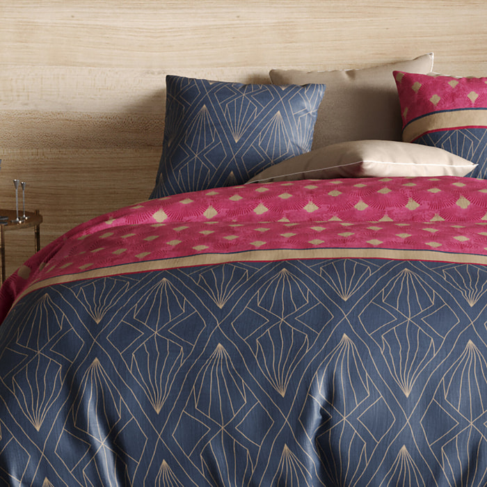 Parure housse de couette + taie(s) 100% coton 57 fils lily