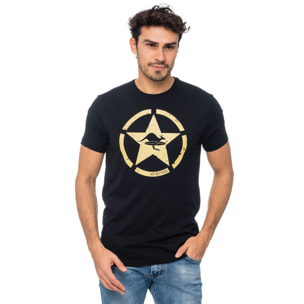 T-shirt in cotone 150 gr Hot Buttered Goldenbreed Colore Nero