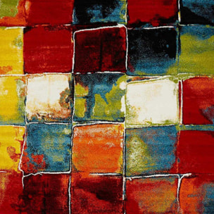 Tapis géométrique déstructuré BEHE multicolore