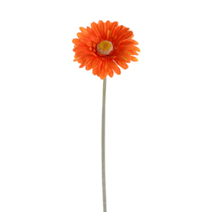 Fiore Di Gerbera. Altezza 53 Cm - Pezzi 24 - 10X53X10cm - Colore: Arancio - Bianchi Dino - Fiori Artificiali