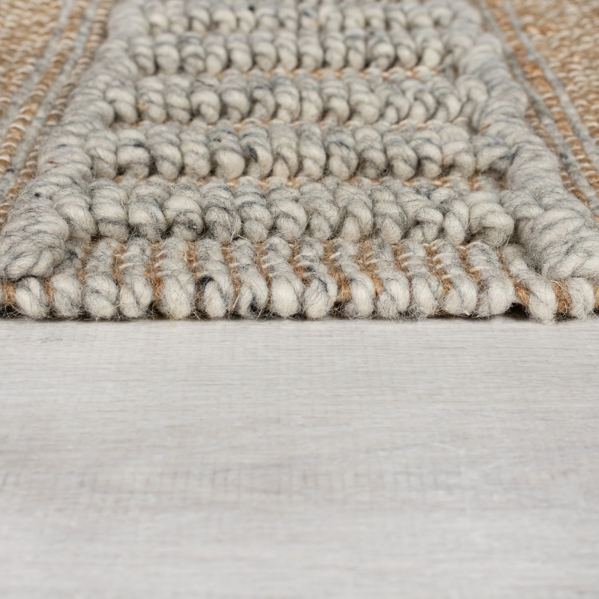 Tapis en jute de couloir MEDINA Gris
